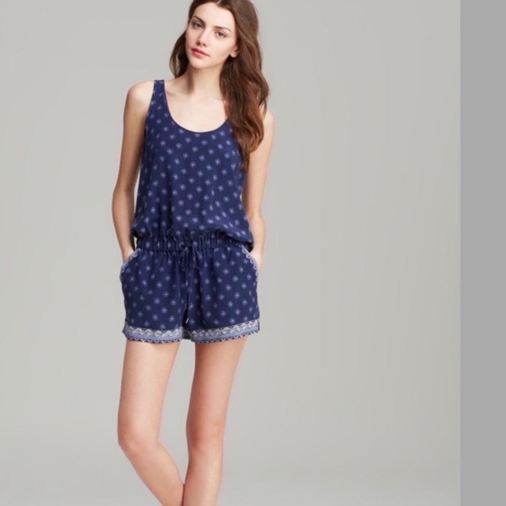 Joie silk shorts romper